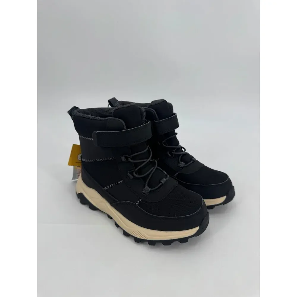 Cat & Jack Noah Boys Waterproof Hiker Winter Boots Black Snow Shoes Size 13 NWOB